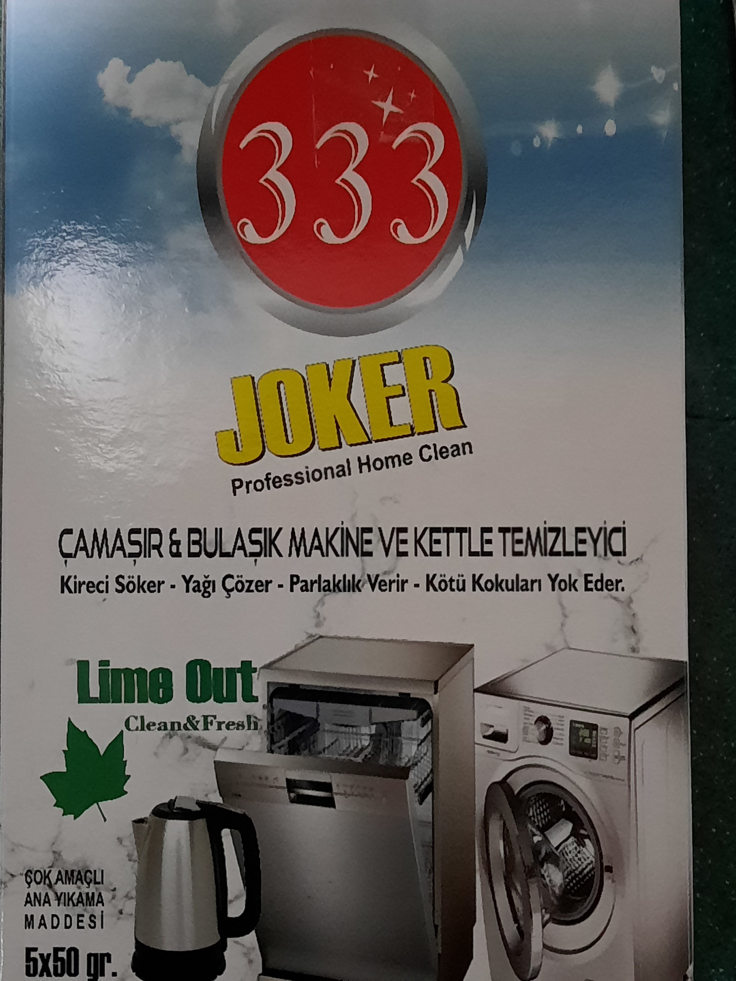 333 JOKER ÇAMAŞIR & BULAŞIK MAKİNE VE KETTLE TEMİZLEYİCİ