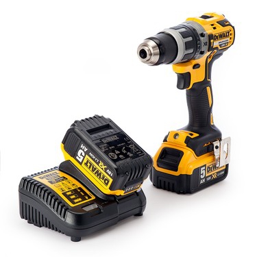 DEWALT 18 V./5,0 Ah ÇİFT AKÜLÜ KÖMÜRSÜZ ŞARJLI MATKAP